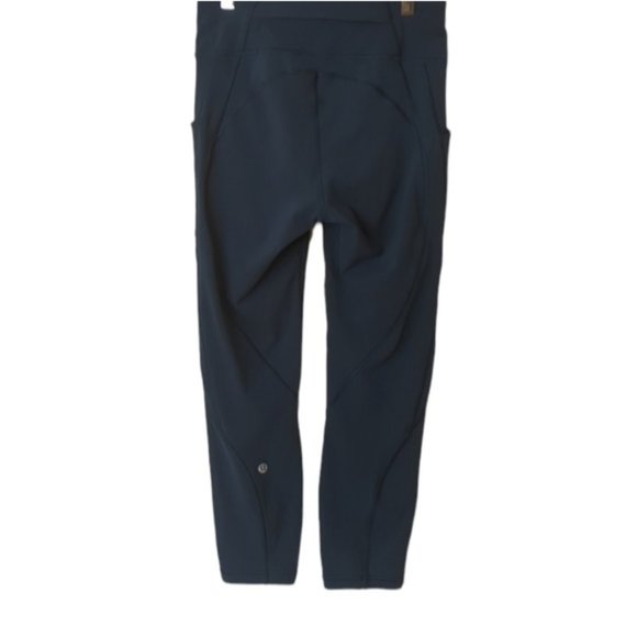 Lululemon Time To Sweat Crop 23" Legging Night Diver Teal Blue - Picture 5 of 9